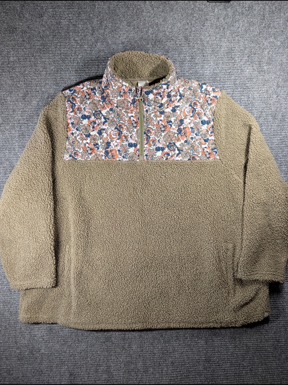 Vera Bradley Teddy Pullover, Quilted Floral Pattern Women's Size 3XL